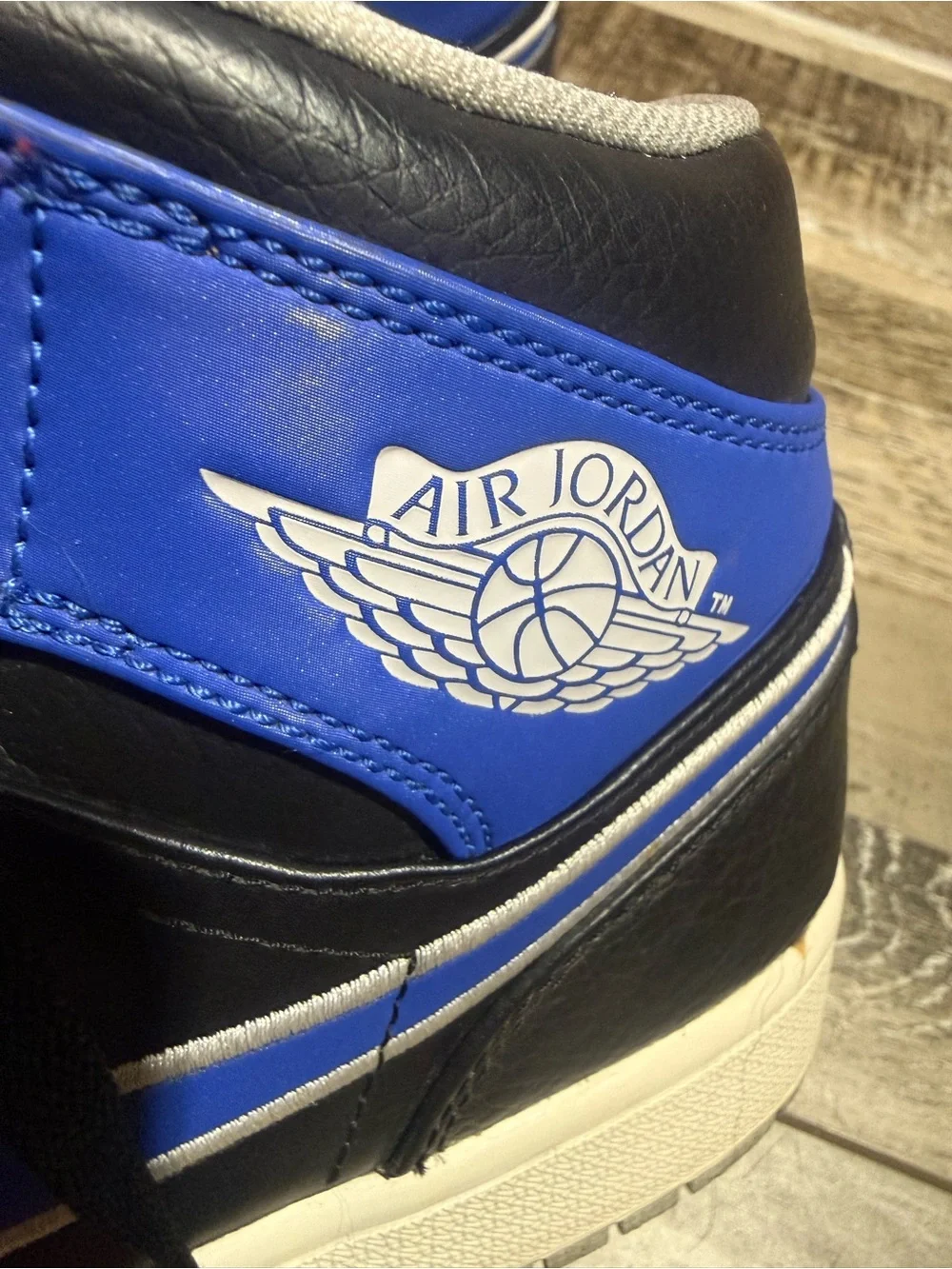 Jordan Mid-Top Sneakers - Black & Royal Blue